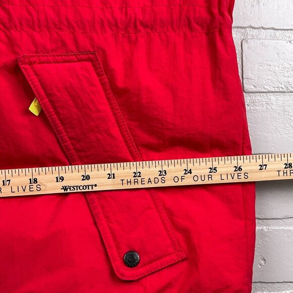 Marlboro Coat Men Large Red Black Anorak Zip Quilt Duck Down Nylon Jacket VTG‎ - Picture 9 of 13